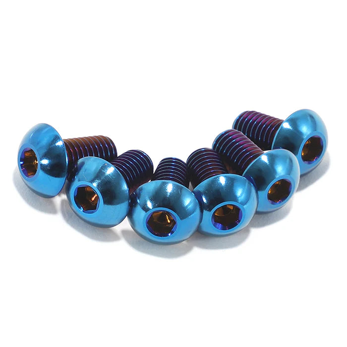 fork guard plastic titanium bolts (set of 6)